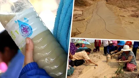 ชาวบ้านแห่ตักโคลนผุด เชื่อพอกหน้าใส-กินรักษาโรค จนท.เตือนระวังอันตราย