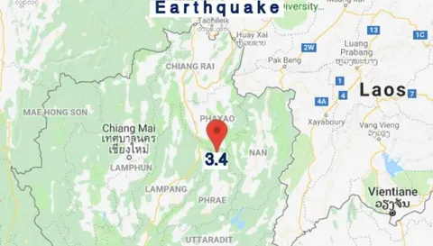 แผ่นดินไหวเขย่าแพร่ ขนาด3.4 ไม่มีรายงานความเสียหาย 