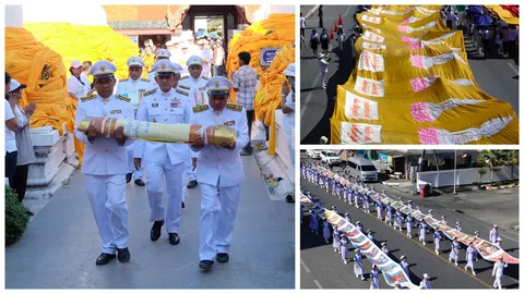 ผู้ว่าฯเมืองคอน อัญเชิญแห่ผ้าพระบฎพระราชทาน ในวันมาฆบูชา