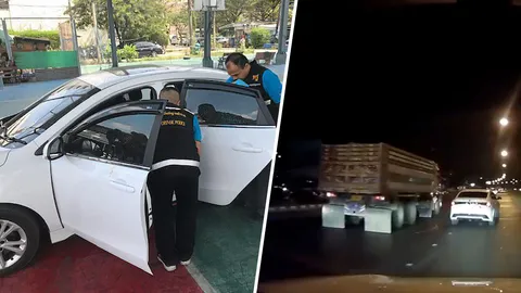 สิบล้อหัวร้อนยิงเก๋งดีเจ เข้ามอบตัวตำรวจ