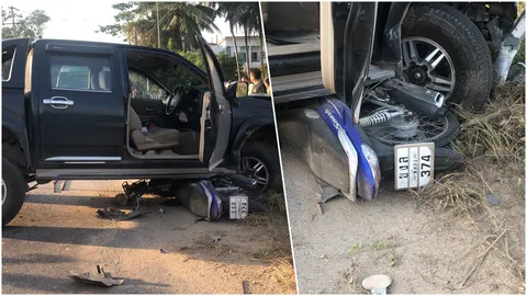 กระบะนายช่างโยธา อัดยับมอเตอร์ไซค์ลากไปไกล สาวพัทลุงดับคาถนน