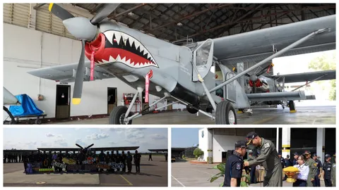 กองบิน 5 มอบประกาศนียบัตรนักบินพร้อมรบ AU-23 พีซเมกเกอร์ ฝูงเดียวในโลก