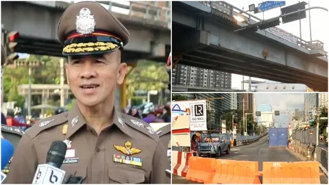 จันทร์แรกหลังปิดสะพานข้ามแยกอโศกฯ-เพชร รถขาเข้ามากแต่ยังแก้ปัญหาได้