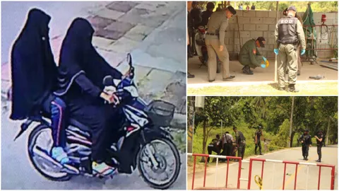 โจรใต้แต่งหญิงขว้างไปป์บอมบ์ใส่ ชรบ.ที่ อ.ยี่งอ โชคดีไร้เจ็บ