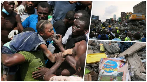 ตึกโรงเรียนไนจีเรียถล่มราบ ดับแล้ว 10 ศพ ติดใต้ซากอีกนับร้อย