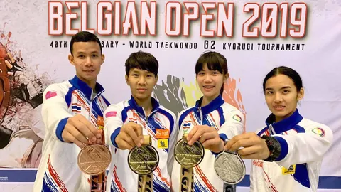 จอมเตะไทยประเดิมสวย คว้า 2 ทองศึกเทควันโด "เบลเยียม โอเพ่น"