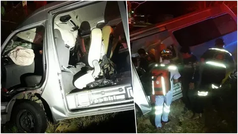 รถตู้นร.จากนราธิวาส ชนอัดต้นไม้ในชะอำ สาหัส 2 เจ็บ 7 