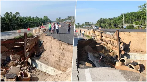 ฝนถล่มสุราษฎร์ น้ำป่าทะลักท่วมบ้านเรือน ซัดถนนขาด เส้นไปกระบี่