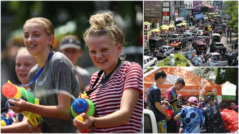 นักท่องเที่ยวแห่เล่นน้ำสงกรานต์เชียงใหม่ส่งท้ายหยุดยาวกันอย่างคึกคัก