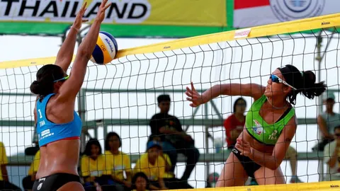 “ตบสาวไทย1” ลิ่วรอบรองฯ สรุปผลรอบวัน "ลูกยางชายหาด" เอเชียนทัวร์ฯ