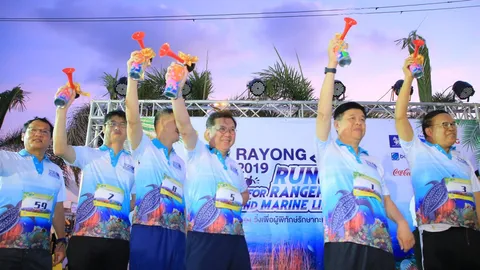 รมว.ทส. เป็นประธานเปิดงานเลยอง วิ่งเพื่อผู้พิทักษ์รักษาทะเล