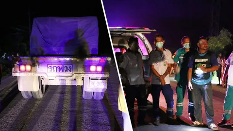 พ่วงสยอง เหยียบ 2 พี่น้องขี่ จยย.ดับคาที่ สลดคนขับพ่วงเป็นญาติคนตาย