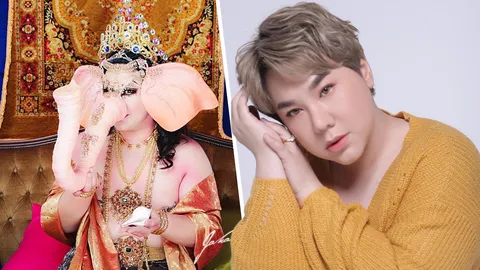 ชาวเน็ตติงไม่เหมาะสม ดีเจบุ๊คโกะ แต่งเป็นพระพิฆเนศวรไปงานปาร์ตี้วันเกิด