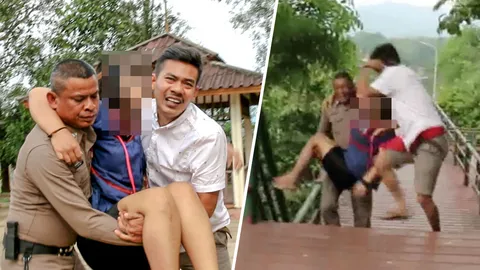 นาทีชีวิต ตำรวจสังขละฯ ช่วยสาวทะเลาะแฟน กรอกยาฆ่าตัวตาย (คลิป)