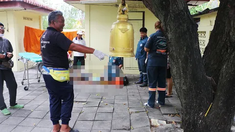 กรรมตามทันหนุ่มเมาเละขี่ จยย.วนรอบโบสถ์ป่วนพระ ชนระฆังสนั่นจนสลบเหมือด