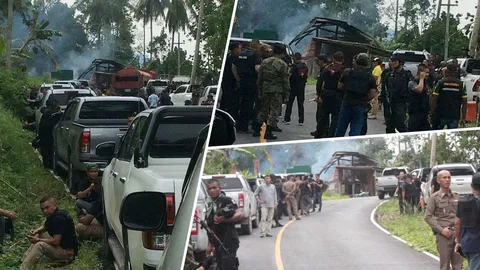 ยะหาเดือดยิงปะทะโจรใต้ ทหารเจ็บ 1 ยังไล่ล่า คนร้ายลอบเผาเปิดทางหนี