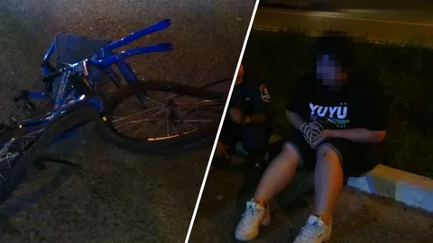 สาวขับเก๋ง พุ่งชนจักรยาน ร่างคนปั่นลอยตกหลังคาดับ อ้างมืด มองไม่เห็น