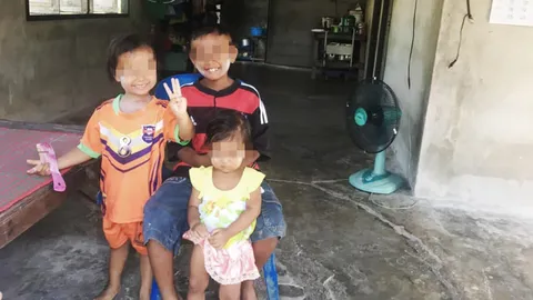 3 พี่น้องหายเศร้า หลังแม่เจอกับพ่อ ครอบครัวกลับมาอยู่ด้วยกันเหมือนเดิม