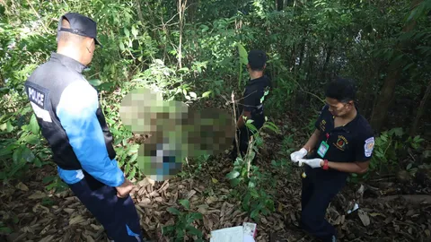 พบศพชายนิรนามถูกมัดมือเท้าทิ้งเหวที่ภูเก็ต คาดอำพรางศพฆ่าจากที่อื่น