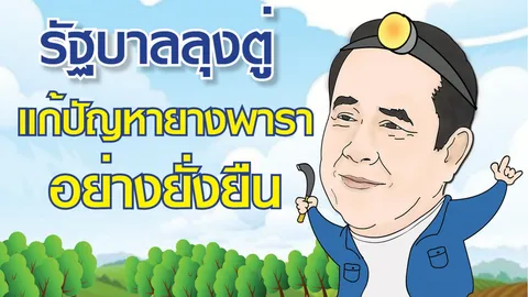 เพจ"ลุงตู่ตูน"โชว์ผลงาน แก้ราคายางฯ กระชากราคา 5 เดือนทะลุ 50 บาท 