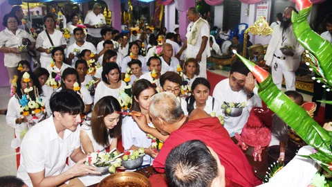 คนทั่วสารทิศแห่ร่วม ไหว้ครูข้ามคืนประจำปี 62 แน่นวัดสว่างอารมณ์ 
