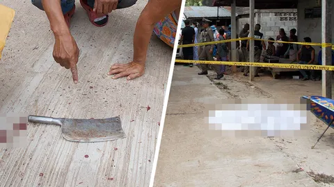 หลานทรพีเมายา ลับมีดปังตอฟันคอปู่ดับสยอง วิ่งทุรนทุราย หนีตายก็แล้ว