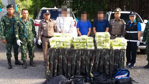 ตำรวจชุมพร สกัดจับรถ2นายหน้าไทยกับนายห้างลาว ขนยาไอซ์100กก.ลงภาคใต้