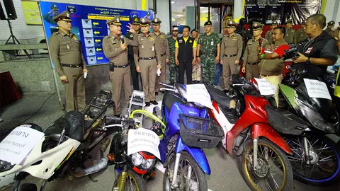 จับยกแก๊งคิ้วยักษ์ ลักจักรยานยนต์ 30 คัน