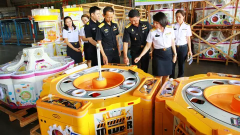 ศุลกากร ยึดตู้เกมหยอดเหรียญมือสองนำเข้าจากจีน 69 ตู้ มูลค่านับ 10 ล้าน