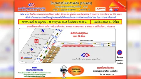 เบี่ยงเทียมร่วมมิตร 2 ช่อง 29 มิ.ย.-31 ก.ค.