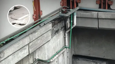 หวาดเสียว แผ่นคอนกรีต BTS อารีย์ หล่นกลางถนน เคราะห์ดี ไร้ผู้บาดเจ็บ