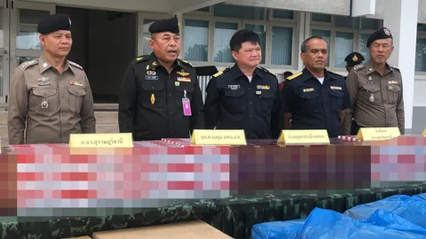 ทหาร มทบ.45 ยึดบุหรี่นอกหนีภาษีซุกสิบล้อรวม 87 ลังมูลค่ากว่า 8 ล้าน