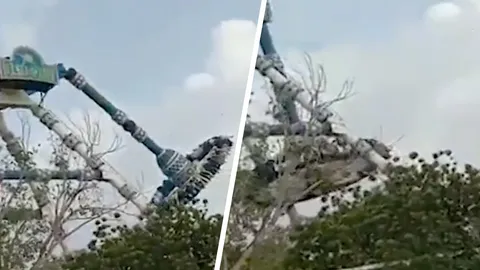 นาทีสยอง เครื่องเล่นมรณะ สวนสนุกอินเดีย หักครึ่ง ดับสลด 2 เจ็บอื้อ (คลิป)