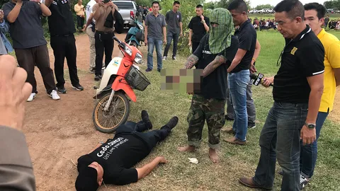 หิ้ว "เอส หน้าลาย" มือยิงโหด 2 ศพ ทำแผน คาดปมหักเช่าซื้อพระ 