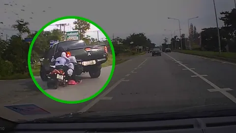 พบ คนขับกระบะไฟเบรกกะพริบวิบวับ อ้างไม่รู้ว่าจยย.ล้ม ส่งทนายรับผิดแล้ว