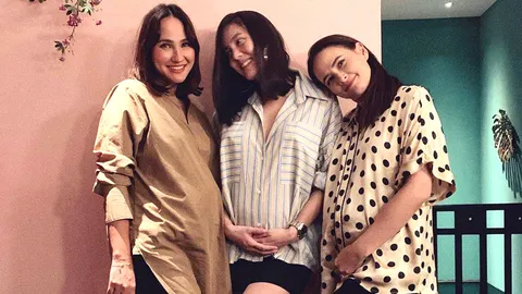 3 คุณแม่แก๊งนางฟ้า เจนี่-เจน-แอน โชว์ท้องกลมๆ เรียงตามอายุครรภ์