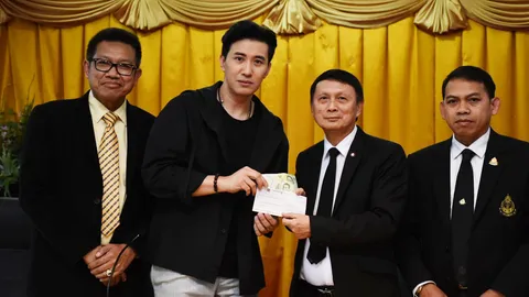 หนุ่มกรรชัย นำเช็คเงินสดส่วนสุดท้ายพร้อมดอกเบี้ย 8 แสน มามอบต่อศาลแพ่ง