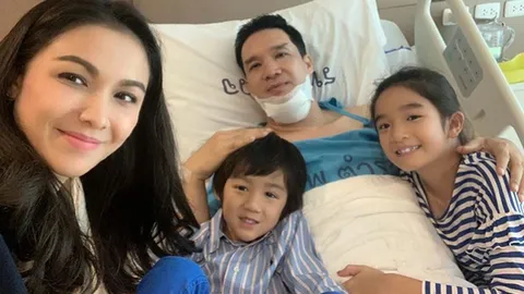 บรู๊ค เข้ารับการผ่าตัดก้อนเนื้อ กบ สุวนันท์ อุ้มลูกให้กำลังใจคุณพ่อ