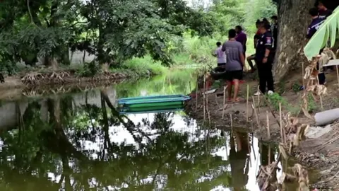 หนุ่มปากช่องหว่านแหหาปลาพลาด ลื่นตกบ่อน้ำจมเสียชีวิตสลด