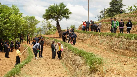 "หยอดข้าว" นาขั้นบันไดบ้านน้ำจวง