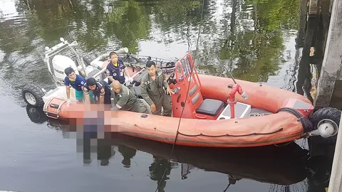 พบศพหนุ่ม 26 ลอยน้ำตายปริศนา ย่านคลองสำโรงหน้าวัดหลวงพ่อโต