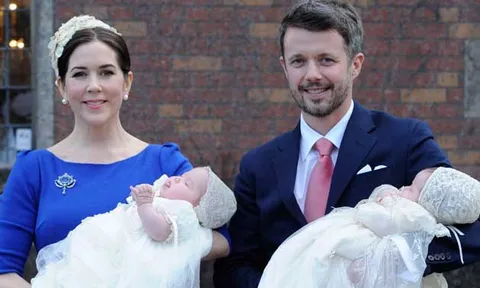 พระโอรส-ธิดาแฝดมกุฎเดนมาร์กรับศีล