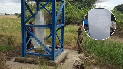 สลด แม่ทะเลาะลูกชาย คิดสั้นผูกคอดับใต้ป้ายโฆษณา คาดเหตุน้อยใจ 