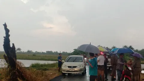 ฟ้าผ่า “สาวโรงงาน” ร่วงจากรถดับ “ขี่จยย.” ฝ่าสายฝนกลับบ้าน