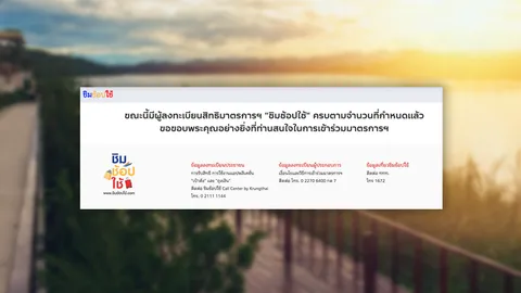 ใครคือผู้โชคดี 1,482 สิทธิ์ ลงทะเบียนชิมช้อปใช้ 9 ต.ค. เต็มเร็วมาก