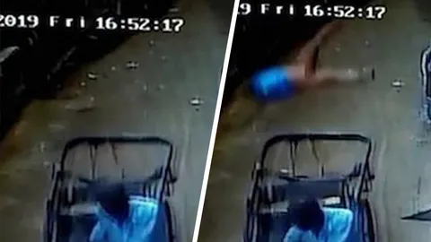 เด็ก 3 ขวบรอดปาฏิหาริย์ ตกระเบียงสูง 10 ม. ลงเบาะรถสามล้อพอดี (คลิป)