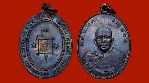 สนามพระวิภาวดีฯ : เหรียญรุ่นแรก พ.ศ.๒๕๐๓ หลวงพ่อแดง วัดเขาบันไดอิฐ