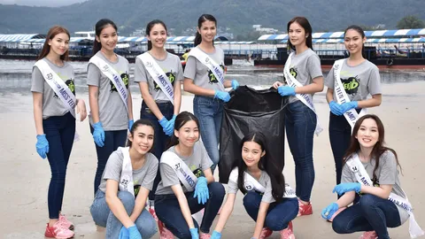 40 สาวมิสทีน ร่วมใจเก็บขยะ ลดโลกร้อน