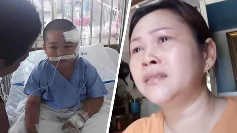 แม่น้ำตานอง วอนคนใจบุญช่วย ลูกชายวัย 8 ขวบป่วยเป็นมะเร็งสมองระยะที่ 2 