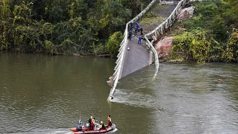 แจงเหตุสะพานพัง